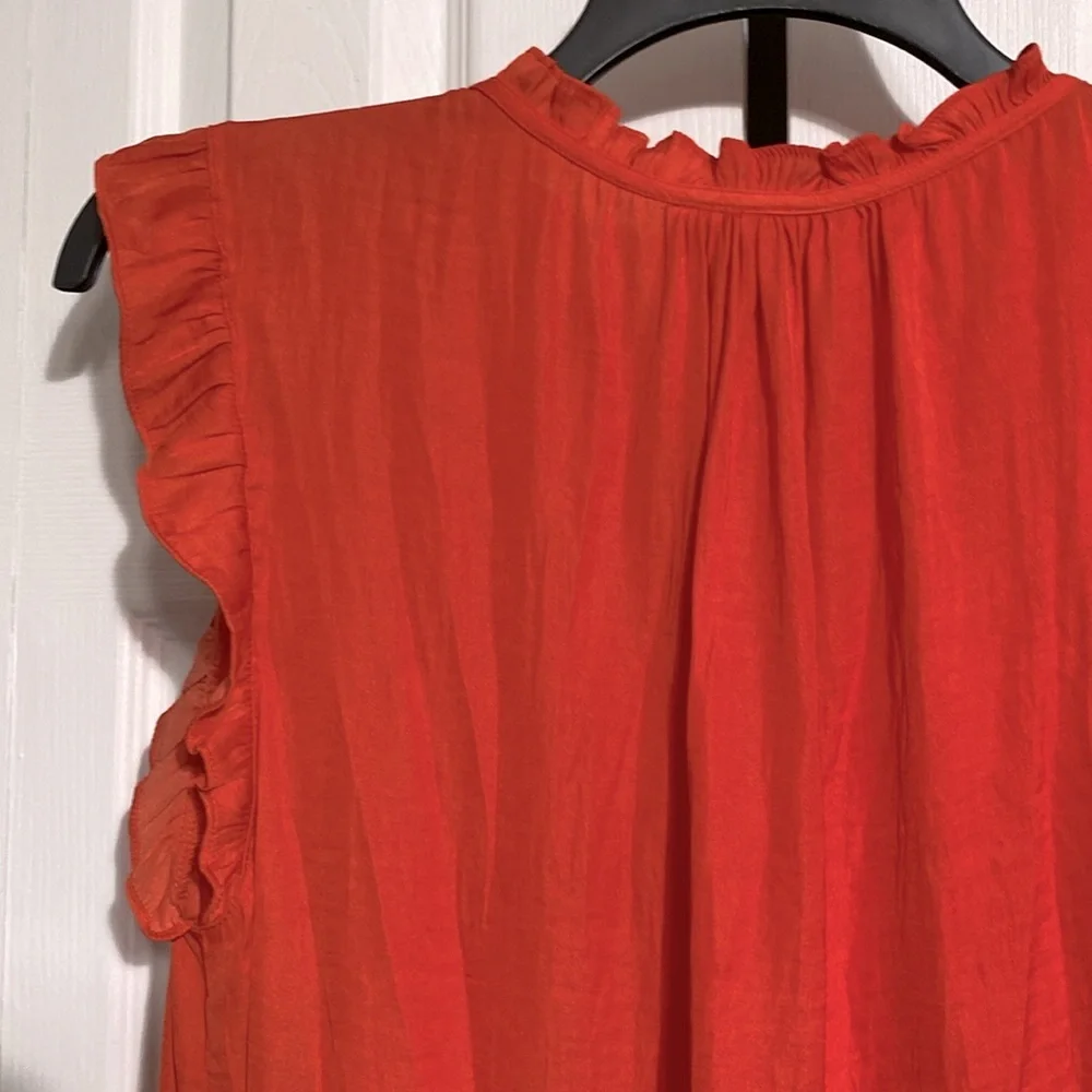 Joie orange lightweight top blouse shirt size 1X - Picture 8 of 14